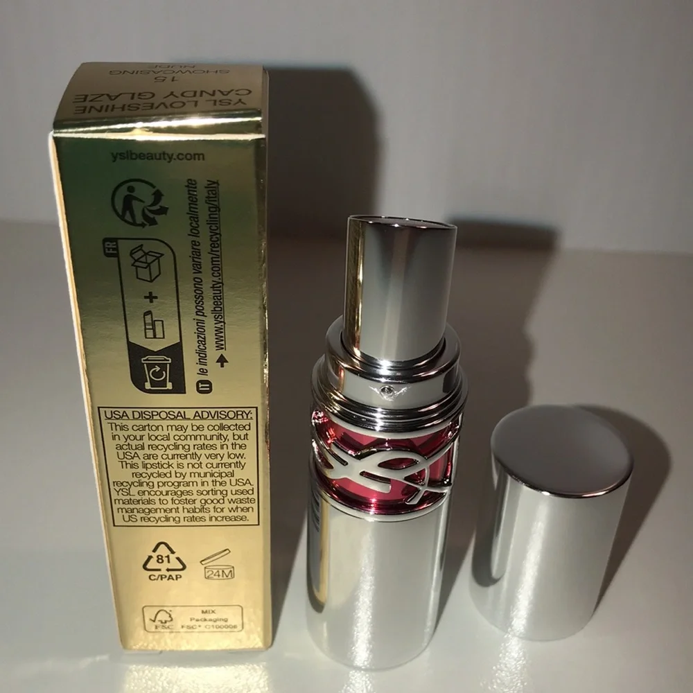 YSL Loveshine Candy Glaze in Showcasing Nude (15), NEW